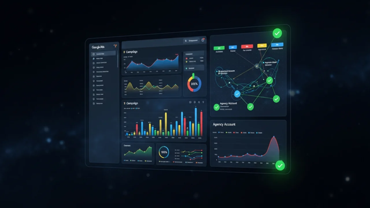 Buy Google Ads accounts - agency advertising dashboard visualization