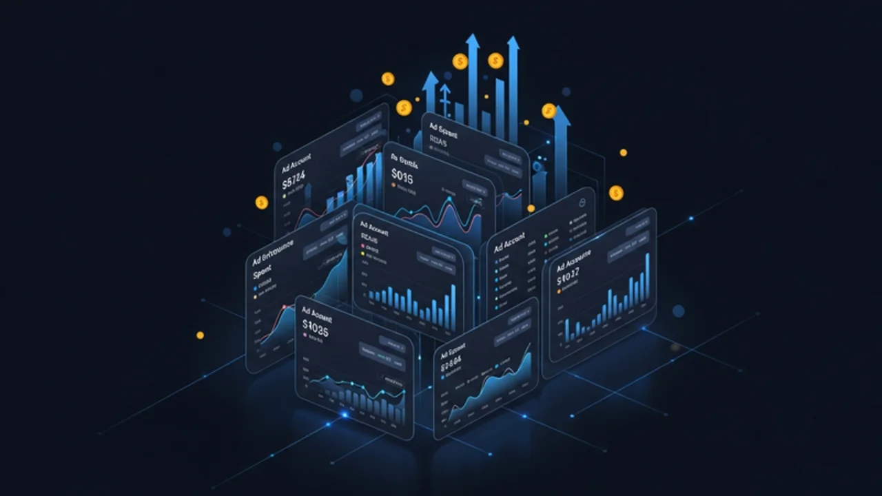 Lead generation dashboard showing campaign performance metrics