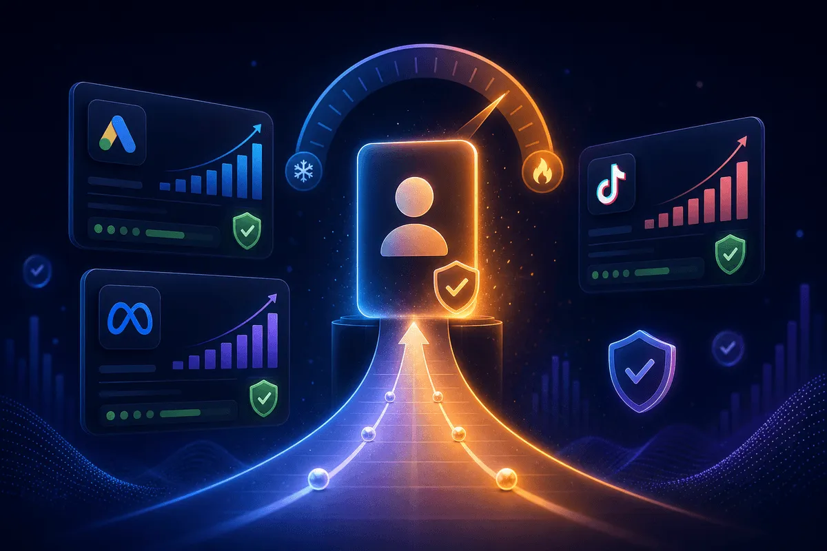 Warmed-up ad accounts for Google, Meta and TikTok built on a trust ramp, with higher spend limits and verified badges